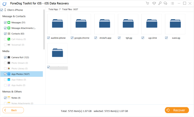 iOSで失われたデータを復元：FoneDog iOSデータ復元 - 回復