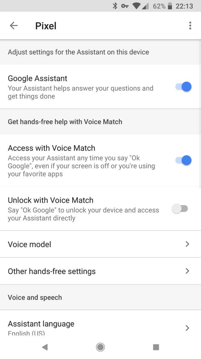 Google Voice Modelを修正しました