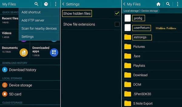 アプリケーションなしでandroid上の写真を非表示にするには