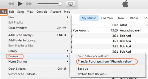 iTunes Free を使用して MP3 を iPhone からコンピュータに転送する