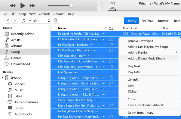 iCloud経由でラップトップからiPadに音楽を転送