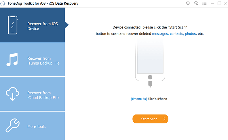 FoneDog iOSデータ復旧を使用してiPhoneにWhatsAppメディアファイルを保存する