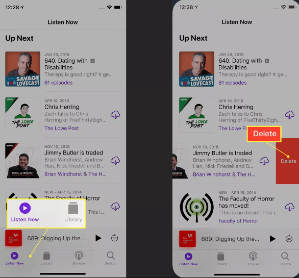 iPod Touchを使用してiPodからPodcastを削除する方法