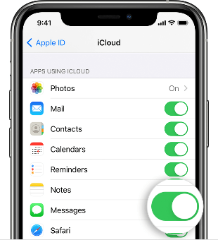 iCloud サービス iMessage をバックアップする