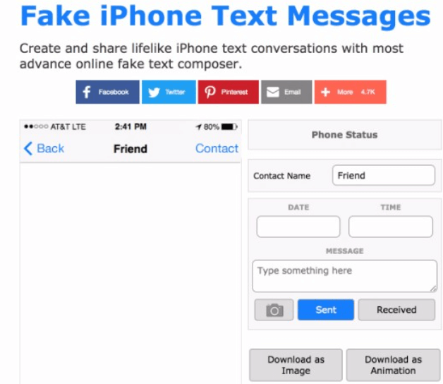 偽のiPhoneテキストメッセージで偽のiMessageを作成する