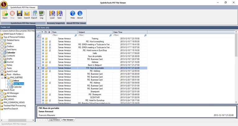 SysInfo PST Viewerを使用して、OutlookなしでOutlookデータファイルを開く