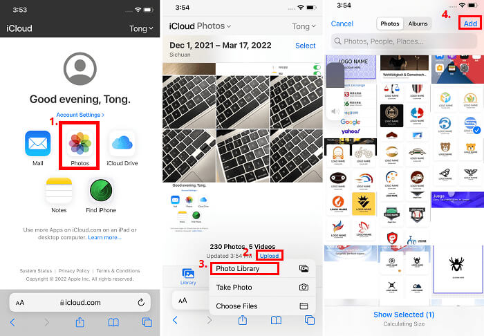 iCloudを使用してiPhotoからiPhoneに写真を転送する