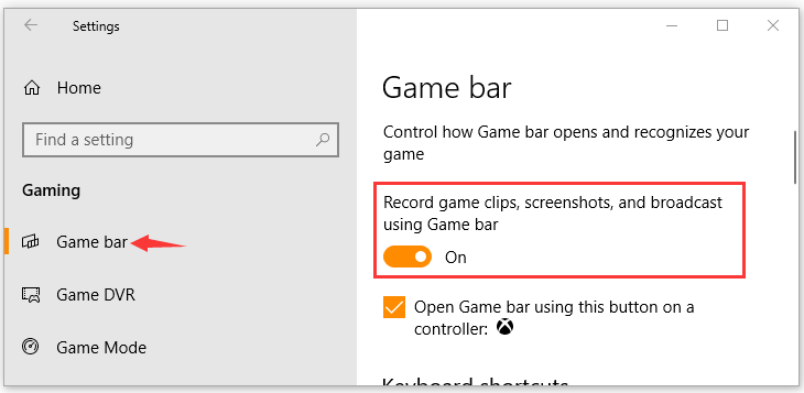 Xbox GameBar を使用して PC Windows 10 でゲームプレイを録画する