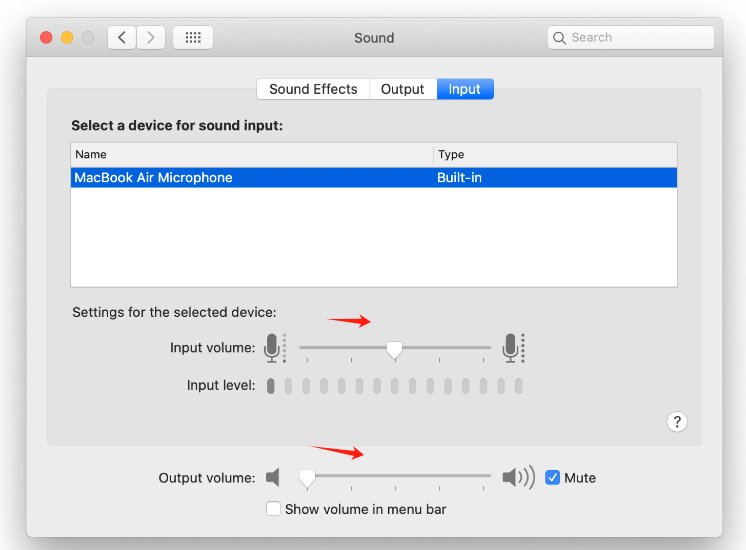 Mac でサウンドの入力と出力の設定を調整して修正する