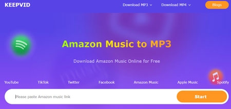 オンライン音楽コンバーター経​​由でAmazon MusicからMP3をダウンロードする