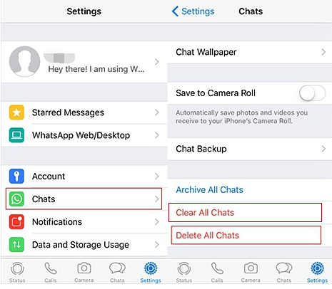 iPhoneのWhatsAppですべてのチャットを削除する方法